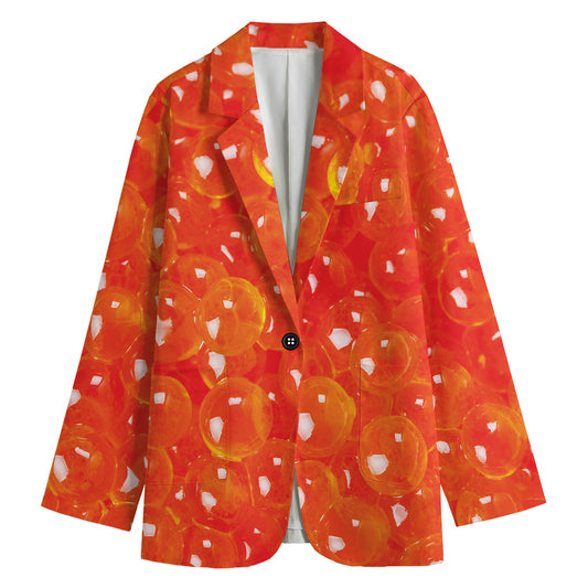 Salmon Roe Print Women's Blazer