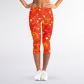 Salmon Roe Print Women's Capri Leggings