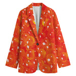 Salmon Roe Print Women's Cotton Blazer