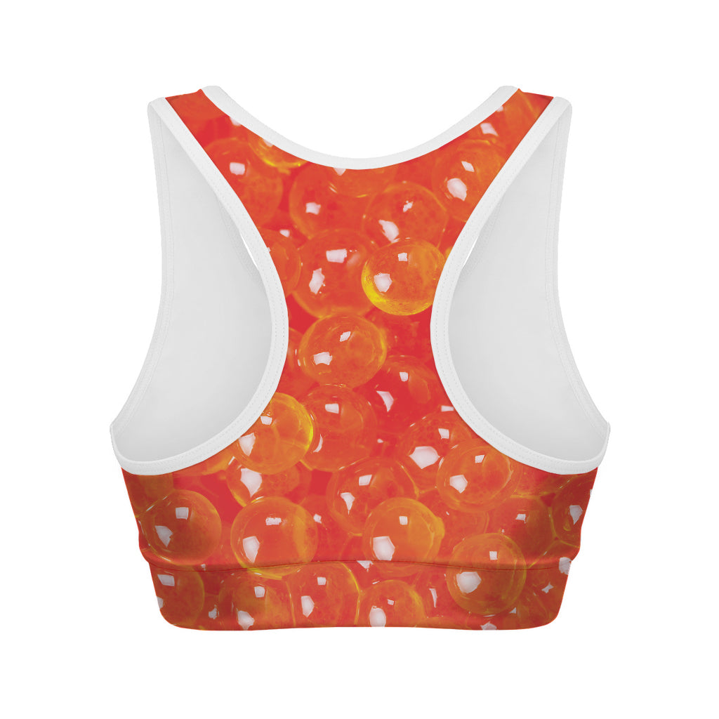 Salmon Roe Print Women's Sports Bra