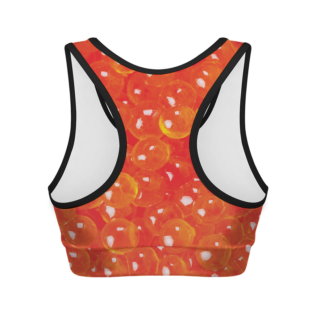 Salmon Roe Print Women's Sports Bra