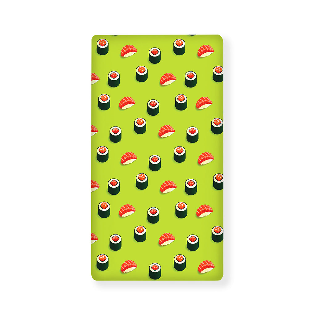 Salmon Sushi And Rolls Pattern Print Baby Crib Sheet