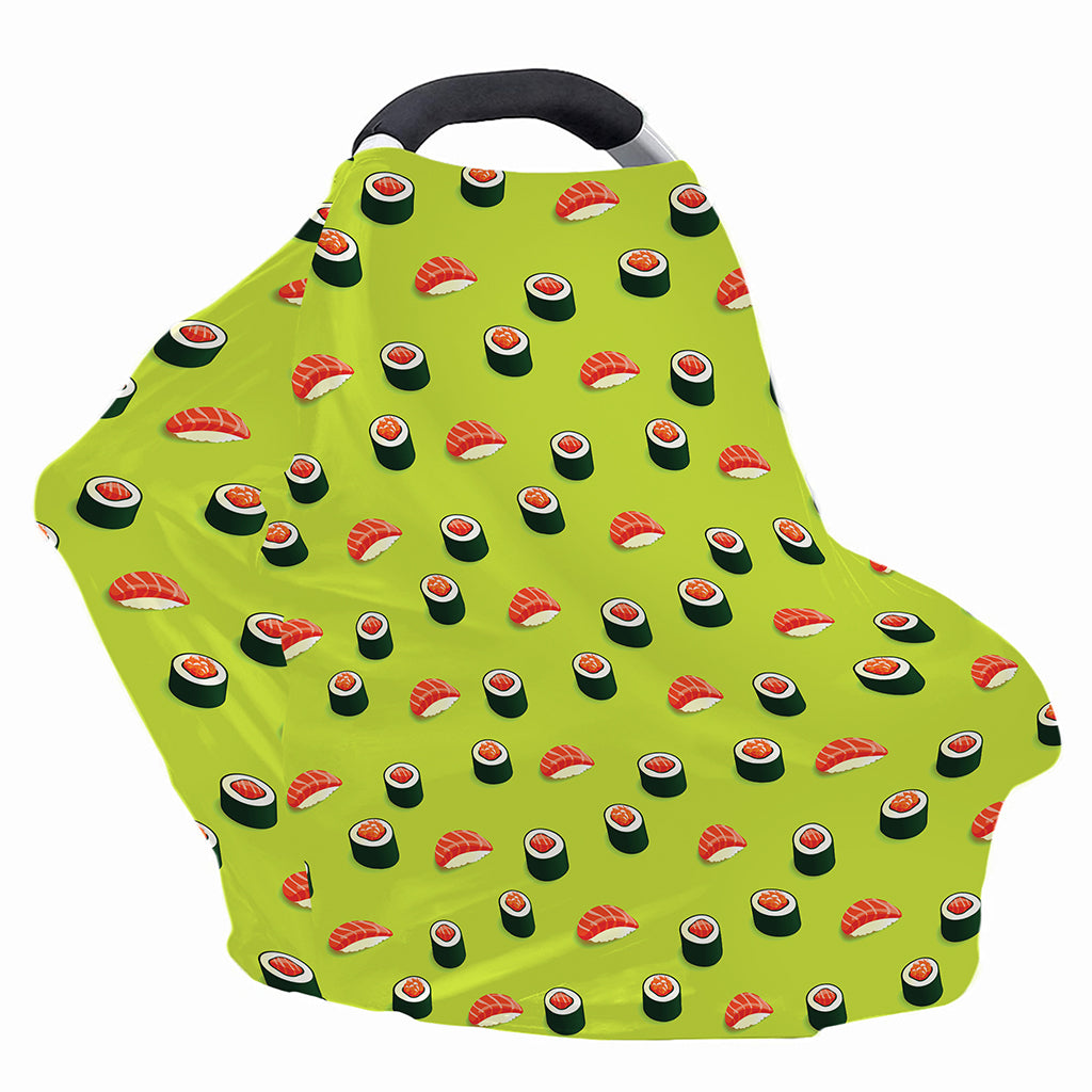 Salmon Sushi And Rolls Pattern Print Baby Seat Cover
