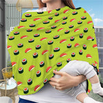 Salmon Sushi And Rolls Pattern Print Baby Seat Cover