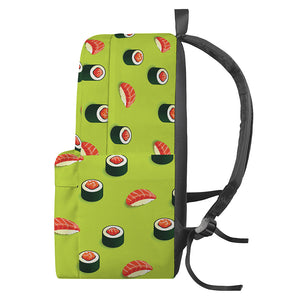 Salmon Sushi And Rolls Pattern Print Backpack