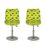 Salmon Sushi And Rolls Pattern Print Bar Stool Covers