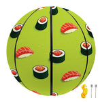 Salmon Sushi And Rolls Pattern Print Basketball