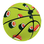 Salmon Sushi And Rolls Pattern Print Basketball