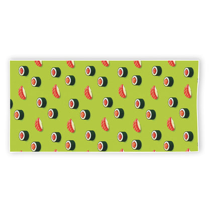 Salmon Sushi And Rolls Pattern Print Beach Towel