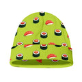 Salmon Sushi And Rolls Pattern Print Beanie