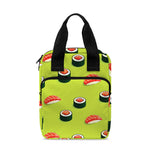 Salmon Sushi And Rolls Pattern Print Bible Tote Bag