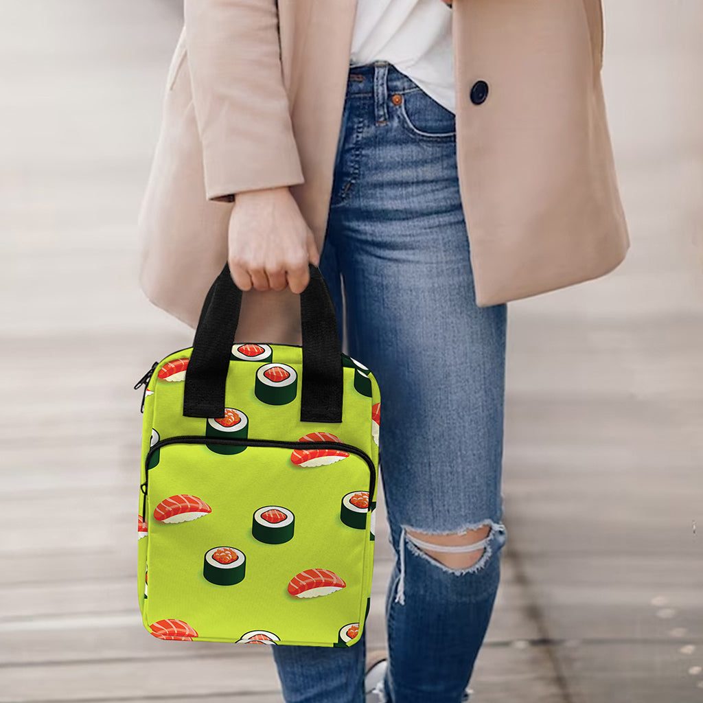 Salmon Sushi And Rolls Pattern Print Bible Tote Bag