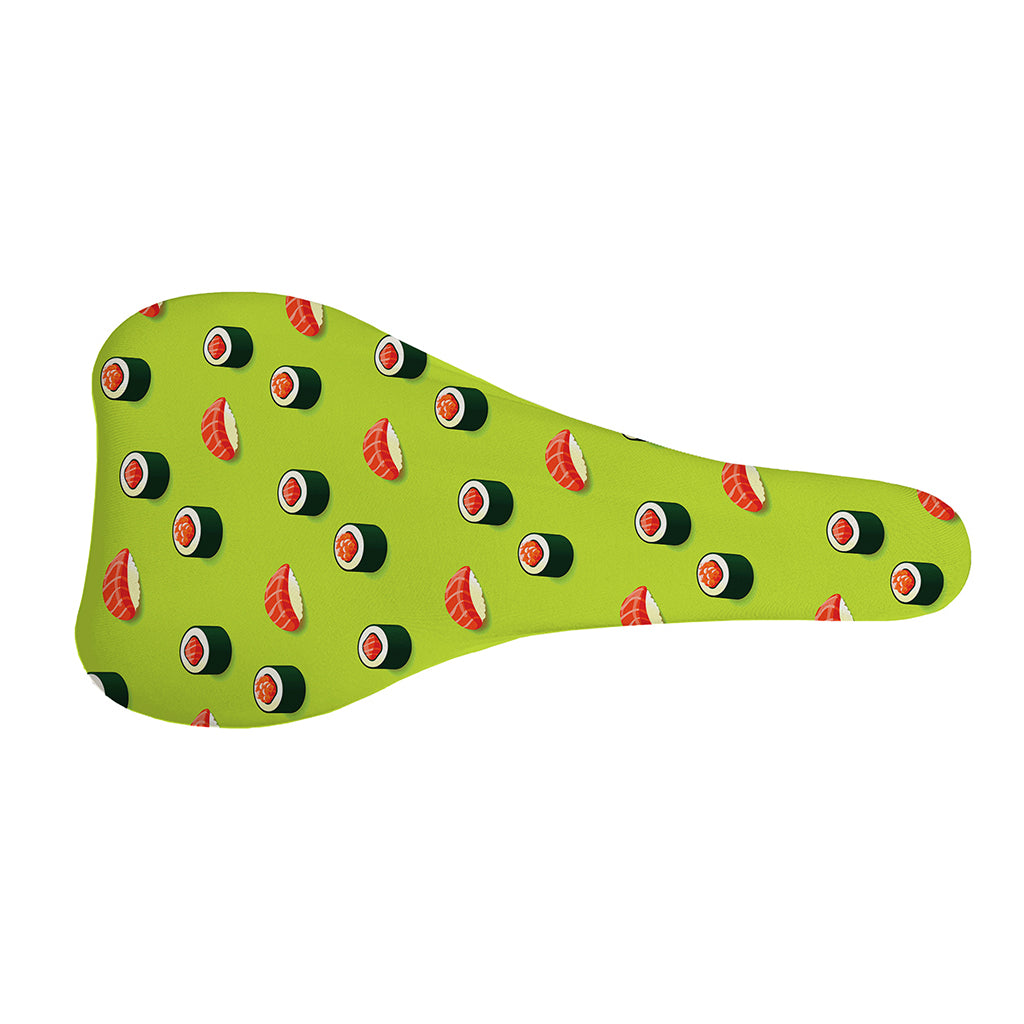 Salmon Sushi And Rolls Pattern Print Bicycle Seat Cover