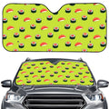 Salmon Sushi And Rolls Pattern Print Car Windshield Sun Shade