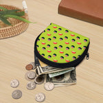 Salmon Sushi And Rolls Pattern Print Coin Purse