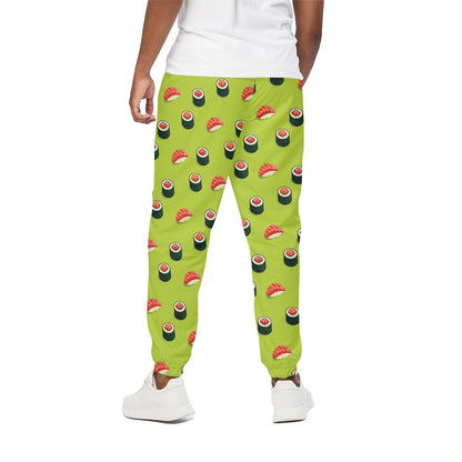 Salmon Sushi And Rolls Pattern Print Cotton Pants
