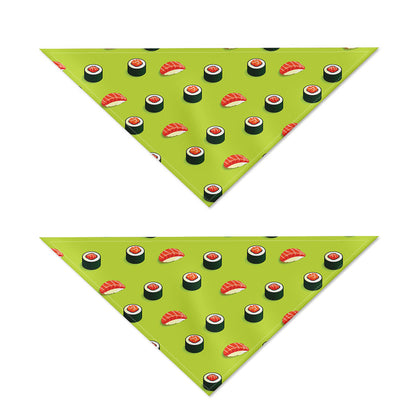 Salmon Sushi And Rolls Pattern Print Dog Bandana