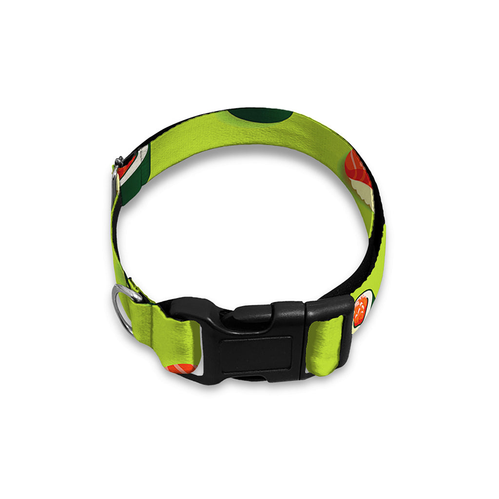Salmon Sushi And Rolls Pattern Print Dog Collar