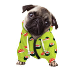 Salmon Sushi And Rolls Pattern Print Dog Zip Up Hoodie