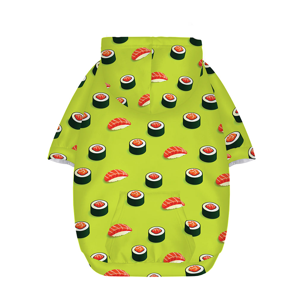 Salmon Sushi And Rolls Pattern Print Dog Zip Up Hoodie