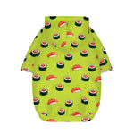 Salmon Sushi And Rolls Pattern Print Dog Zip Up Hoodie