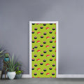 Salmon Sushi And Rolls Pattern Print Door Sticker