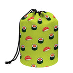 Salmon Sushi And Rolls Pattern Print Drawstring Makeup Bag