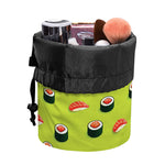 Salmon Sushi And Rolls Pattern Print Drawstring Makeup Bag