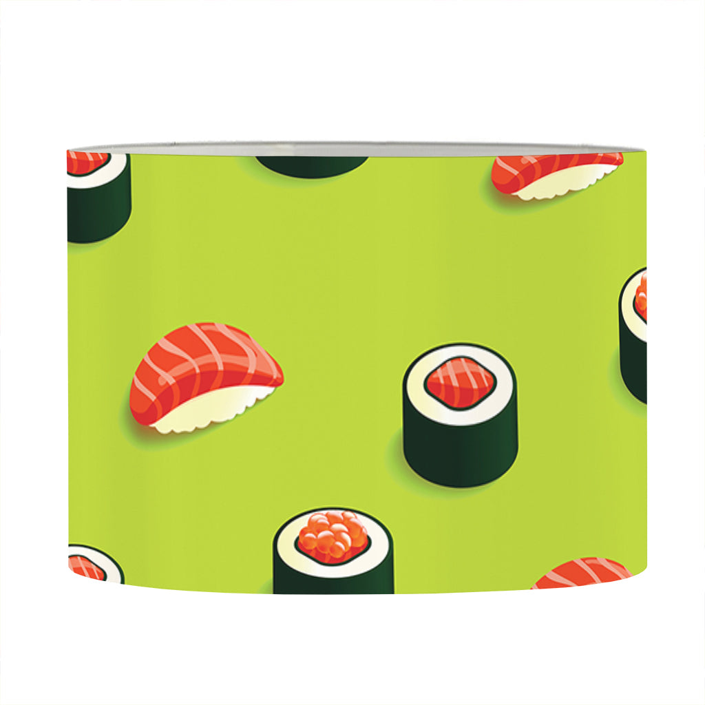 Salmon Sushi And Rolls Pattern Print Drum Lamp Shade