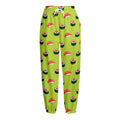 Salmon Sushi And Rolls Pattern Print Fleece Lined Knit Pants