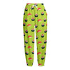 Salmon Sushi And Rolls Pattern Print Fleece Lined Knit Pants