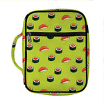 Salmon Sushi And Rolls Pattern Print Front Pocket Bible Bag