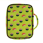 Salmon Sushi And Rolls Pattern Print Front Pocket Bible Bag