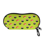 Salmon Sushi And Rolls Pattern Print Glasses Case