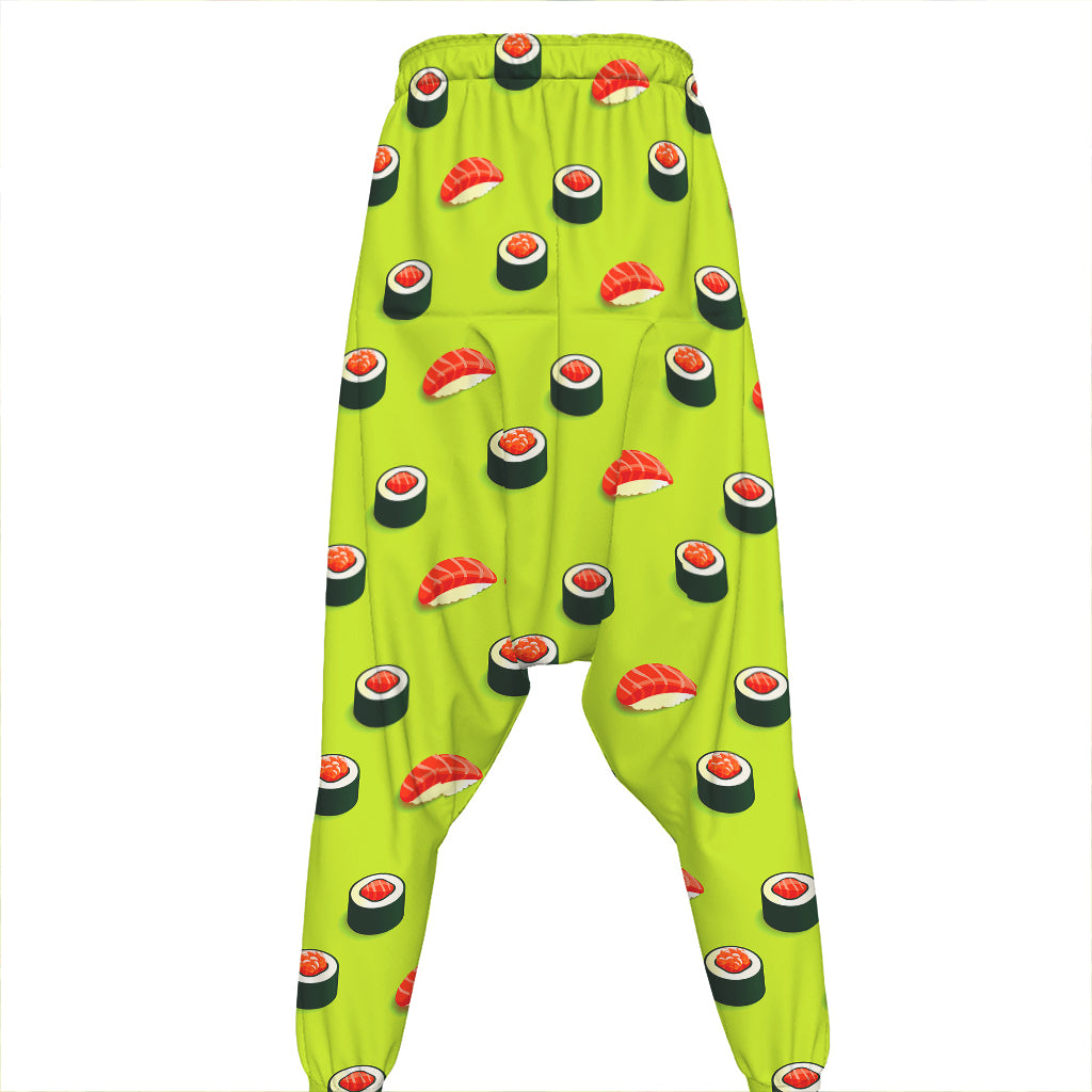 Salmon Sushi And Rolls Pattern Print Hammer Pants
