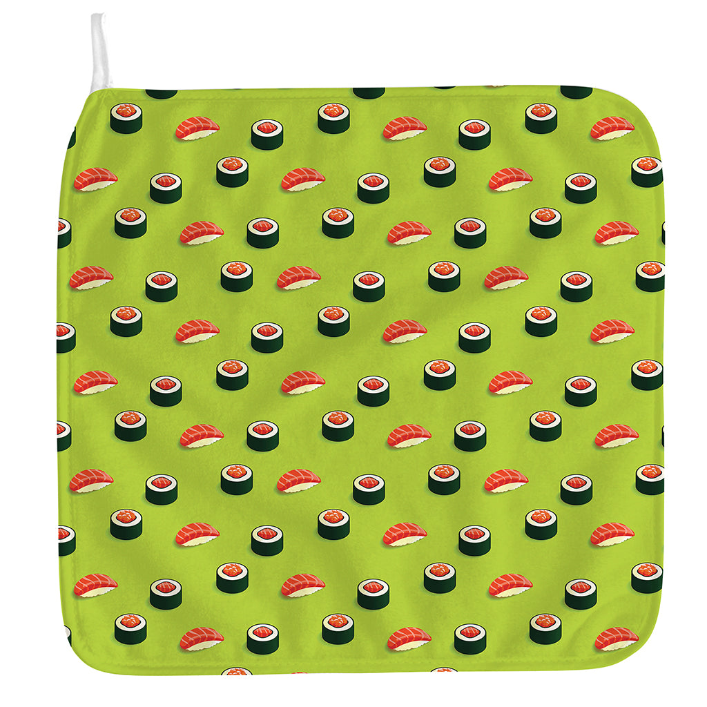 Salmon Sushi And Rolls Pattern Print Hand Towel