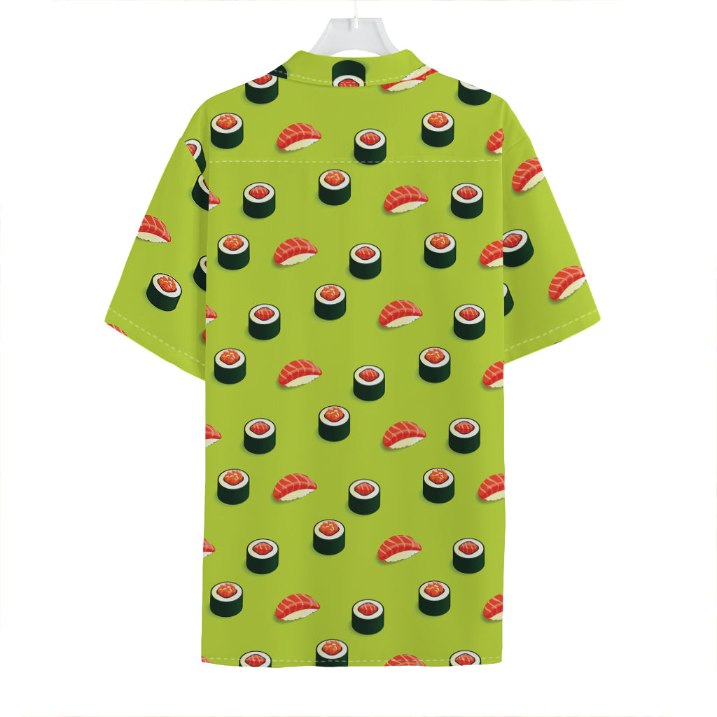 Salmon Sushi And Rolls Pattern Print Hawaiian Shirt