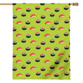 Salmon Sushi And Rolls Pattern Print House Flag