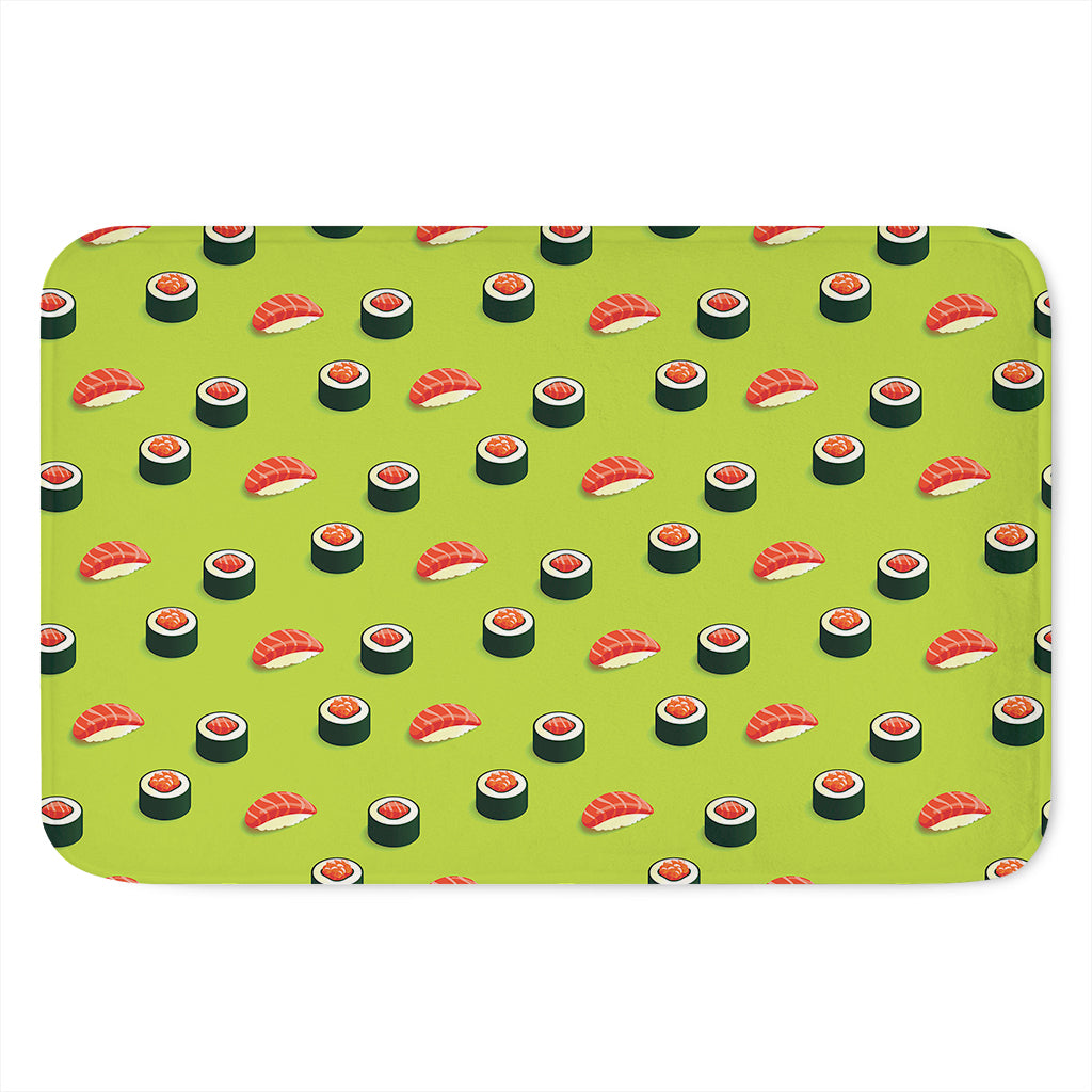 Salmon Sushi And Rolls Pattern Print Indoor Door Mat