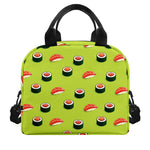 Salmon Sushi And Rolls Pattern Print Insulated Lunch Bag