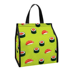Salmon Sushi And Rolls Pattern Print Insulated Lunch Tote