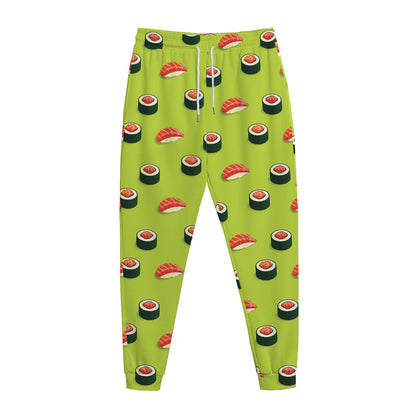 Salmon Sushi And Rolls Pattern Print Jogger Pants