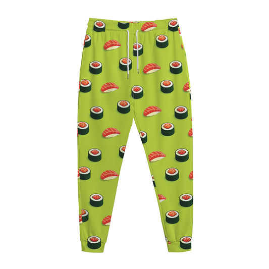 Salmon Sushi And Rolls Pattern Print Jogger Pants