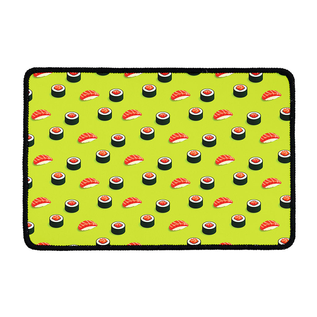 Salmon Sushi And Rolls Pattern Print Kitchen Mat