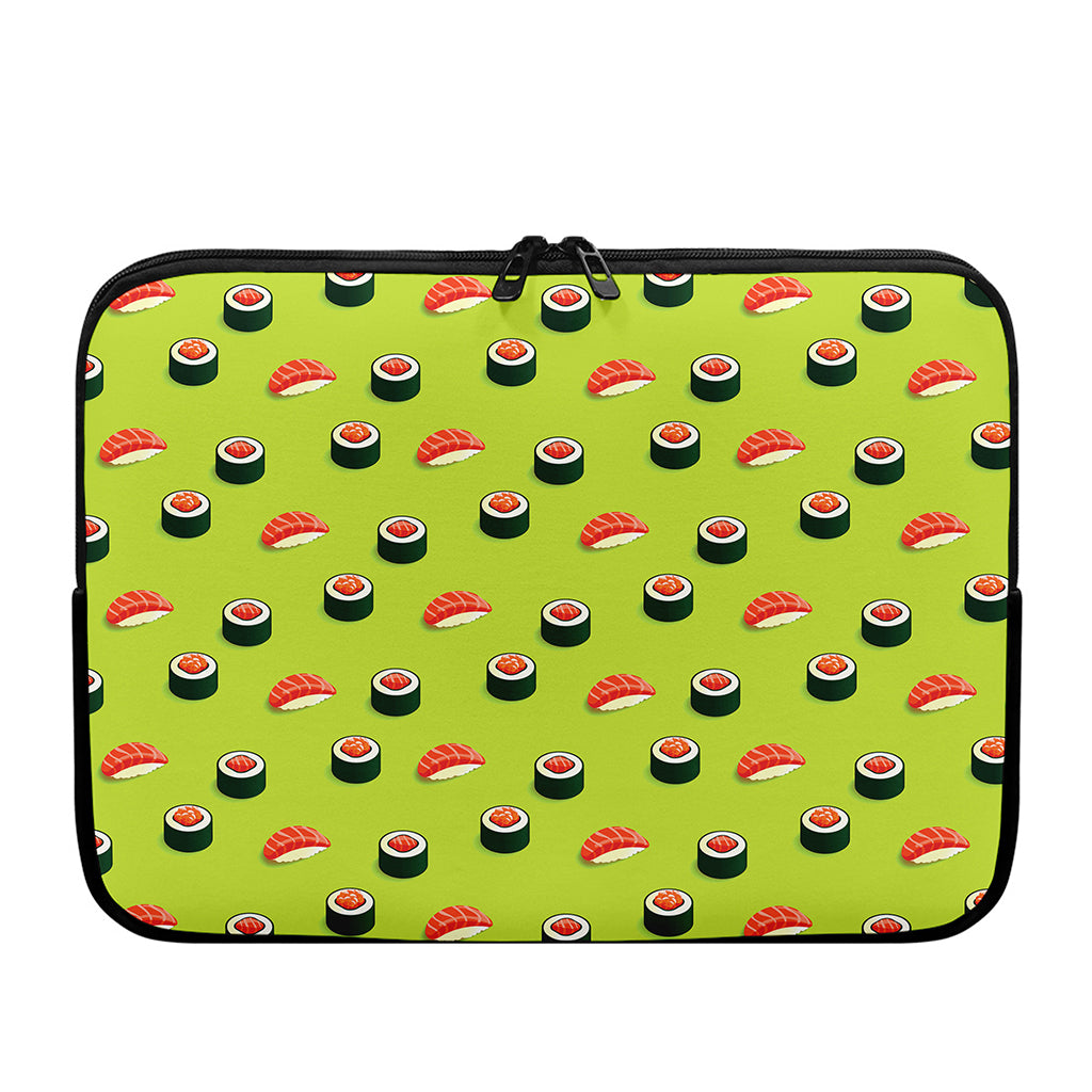 Salmon Sushi And Rolls Pattern Print Laptop Sleeve