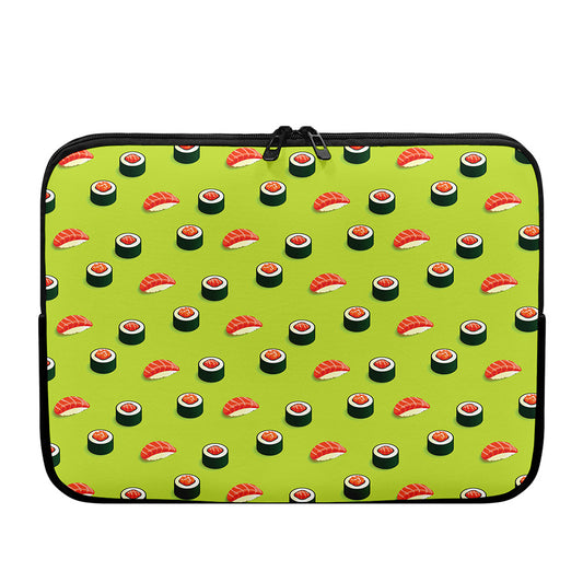 Salmon Sushi And Rolls Pattern Print Laptop Sleeve