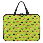 Salmon Sushi And Rolls Pattern Print Laptop Sleeve With Handle
