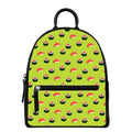 Salmon Sushi And Rolls Pattern Print Leather Backpack
