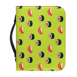 Salmon Sushi And Rolls Pattern Print Leather Bible Cover