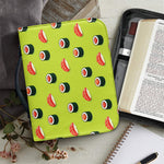 Salmon Sushi And Rolls Pattern Print Leather Bible Cover